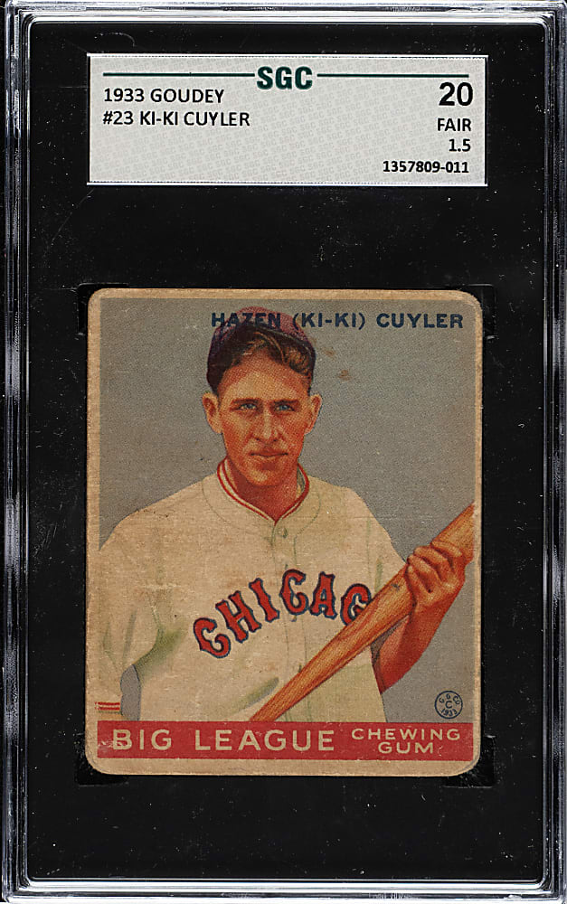 1933 R319 Goudey #23 KiKi Cuyler SGC FAIR 20