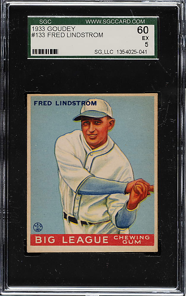 1933 R319 Goudey #133 Fred Lindstrom SGC EX 60