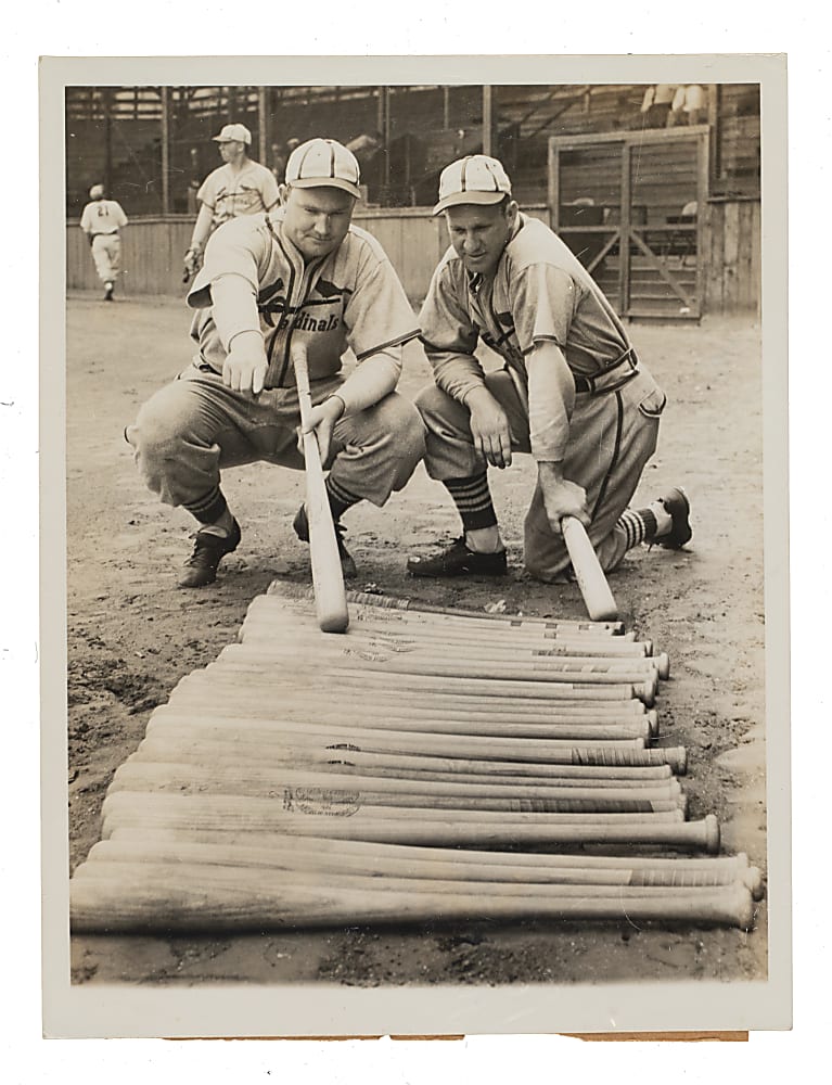 1940 Johnny Mize and Enos Slaughter Original Associated Press News Service Photograph - PSA/DNA Type I