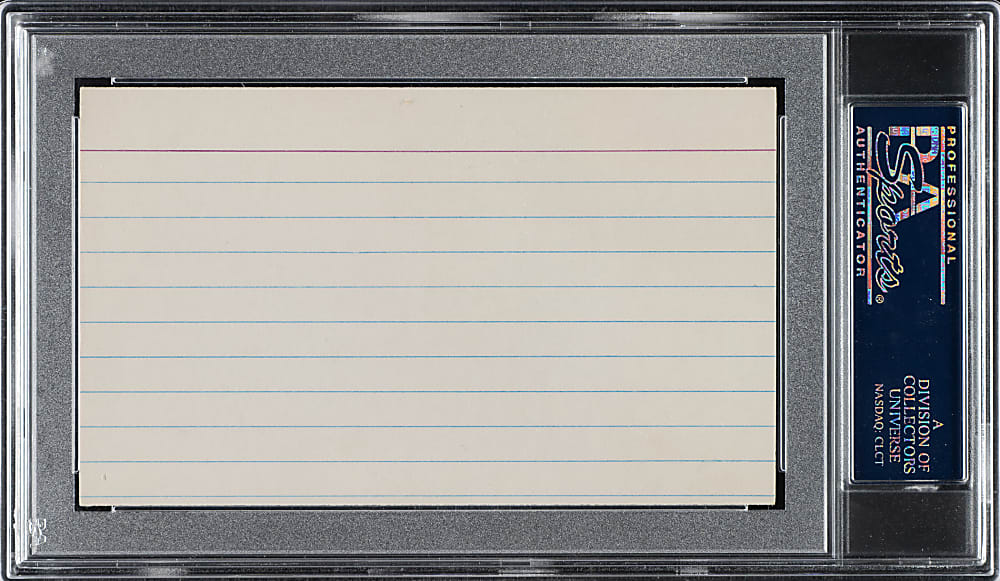 Tommy Leach Signed Index Card - PSA/DNA