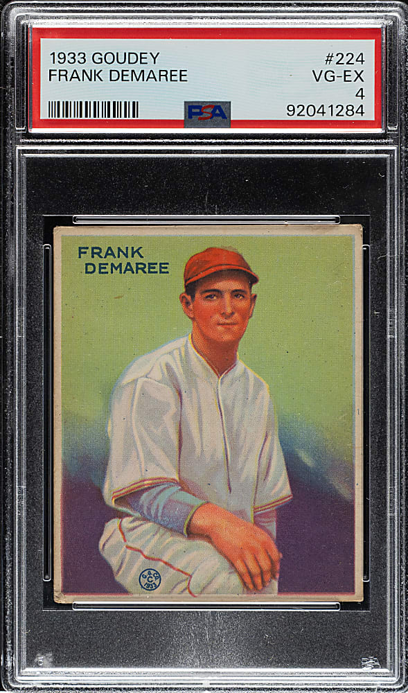 1933 R319 Goudey #224 Frank Demaree PSA VG-EX 4