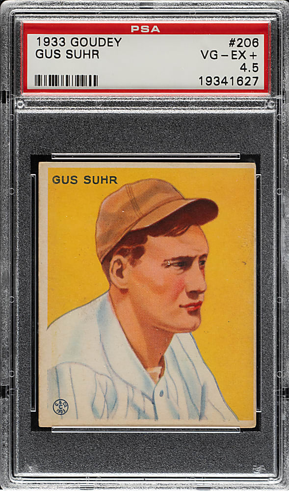 1933 R319 Goudey #206 Gus Suhr PSA VG-EX+ 4.5