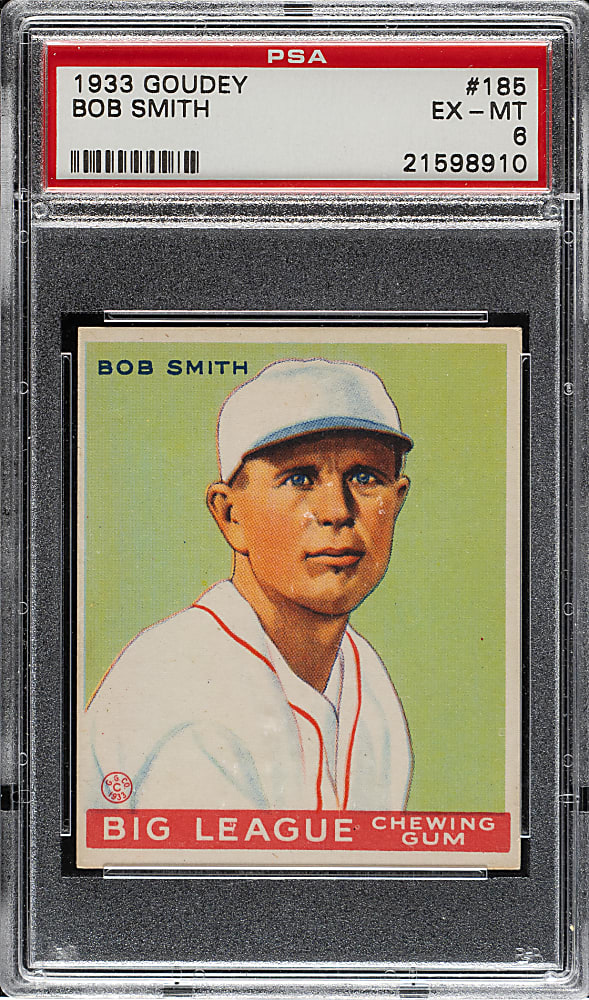 1933 R319 Goudey #185 Bob Smith PSA EX-MT 6