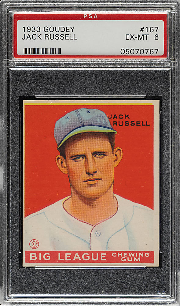 1933 R319 Goudey #167 Jack Russell PSA EX-MT 6