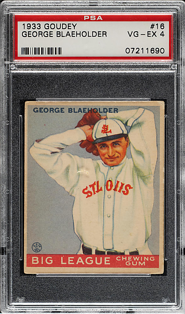 1933 R319 Goudey #16 George Blaeholder PSA VG-EX 4