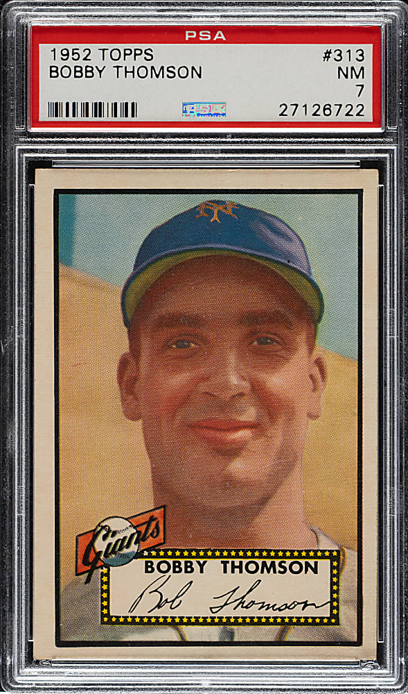 1952 Topps #313 Bobby Thomson High Number PSA NM 7