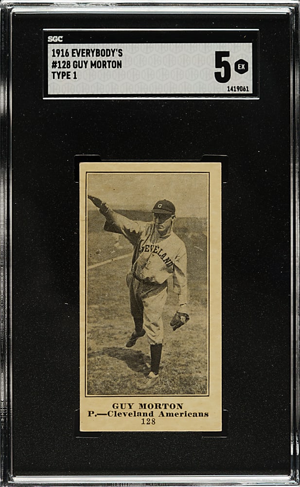 1916 M101-4 Everybody's Clothing Store (Type 1) #128 Guy Morton SGC EX 5
