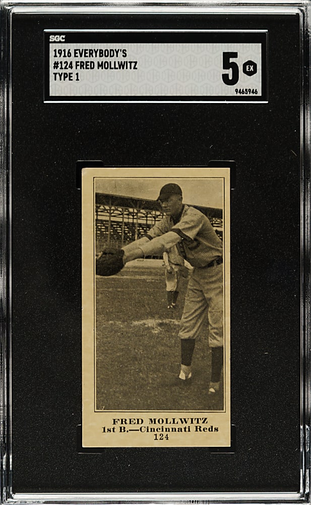 1916 M101-4 Everybody's Clothing Store (Type 1) #124 Fred Mollwitz SGC EX 5 - 1 of 3 - Highest Graded!