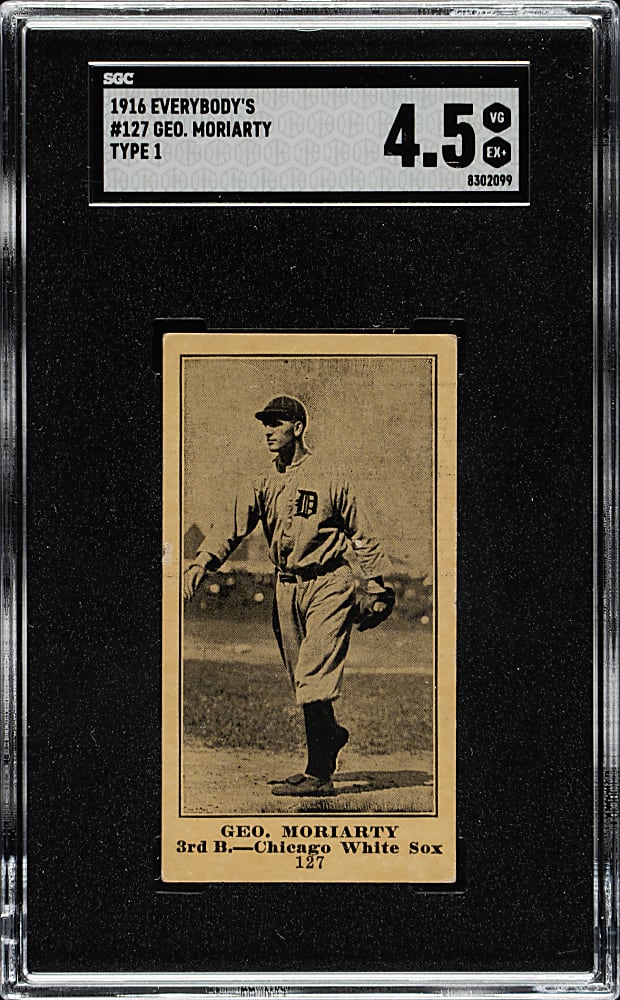 1916 M101-4 Everybody's Clothing Store (Type 1) #127 Geo. Moriarty SGC EX 4.5