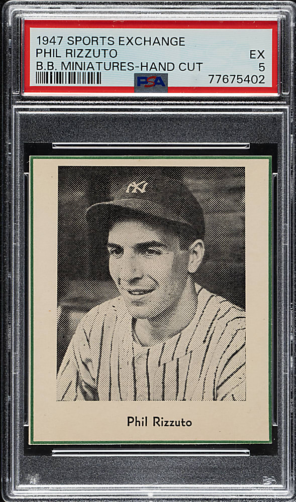 1947 W602 Sports Exchange Miniatures Phil Rizzuto PSA EX 5