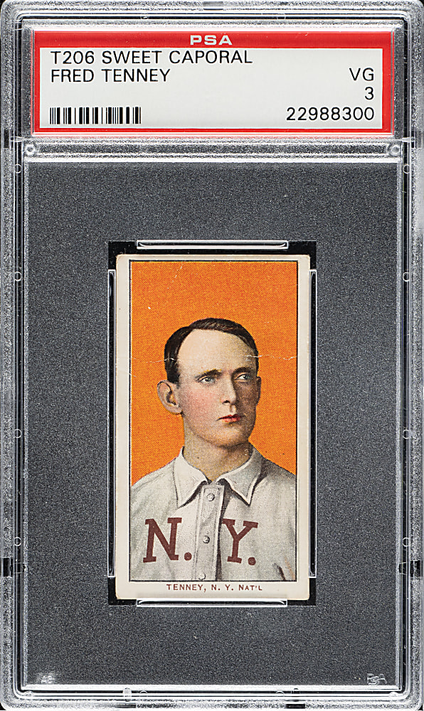 1909-1911 T206 White Border Fred Tenney PSA VG 3