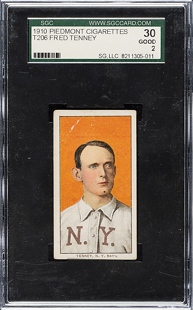 1909-1911 T206 White Border Fred Tenney SGC GOOD 30