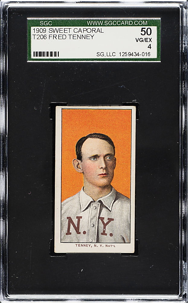 1909-1911 T206 White Border Fred Tenney SGC VG/EX 50
