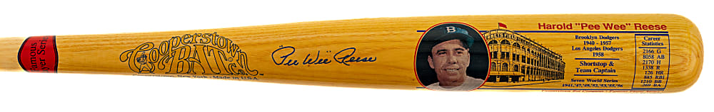 Pee Wee Reese Signed Cooperstown Bat - JSA