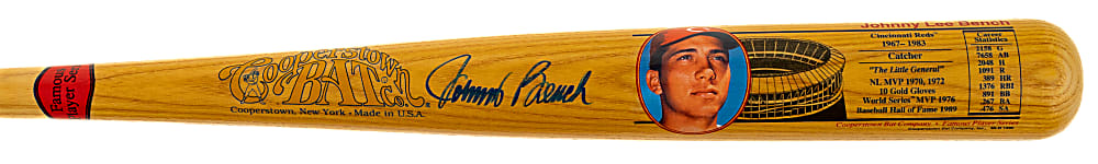Johnny Bench Signed Cooperstown Bat - JSA