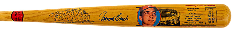 Johnny Bench Signed Cooperstown Bat - JSA