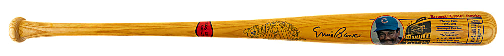 Ernie Banks Signed Cooperstown Bat - JSA