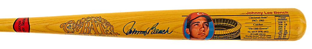 Johnny Bench Signed Cooperstown Bat - JSA