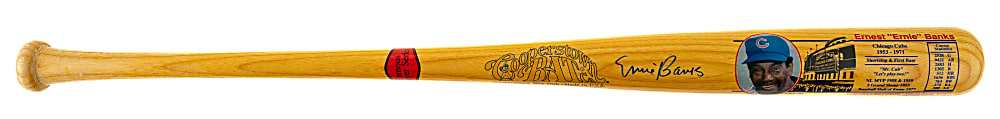 Ernie Banks Signed Cooperstown Bat - JSA