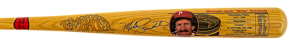 Mike Schmidt Signed Cooperstown Bat - JSA