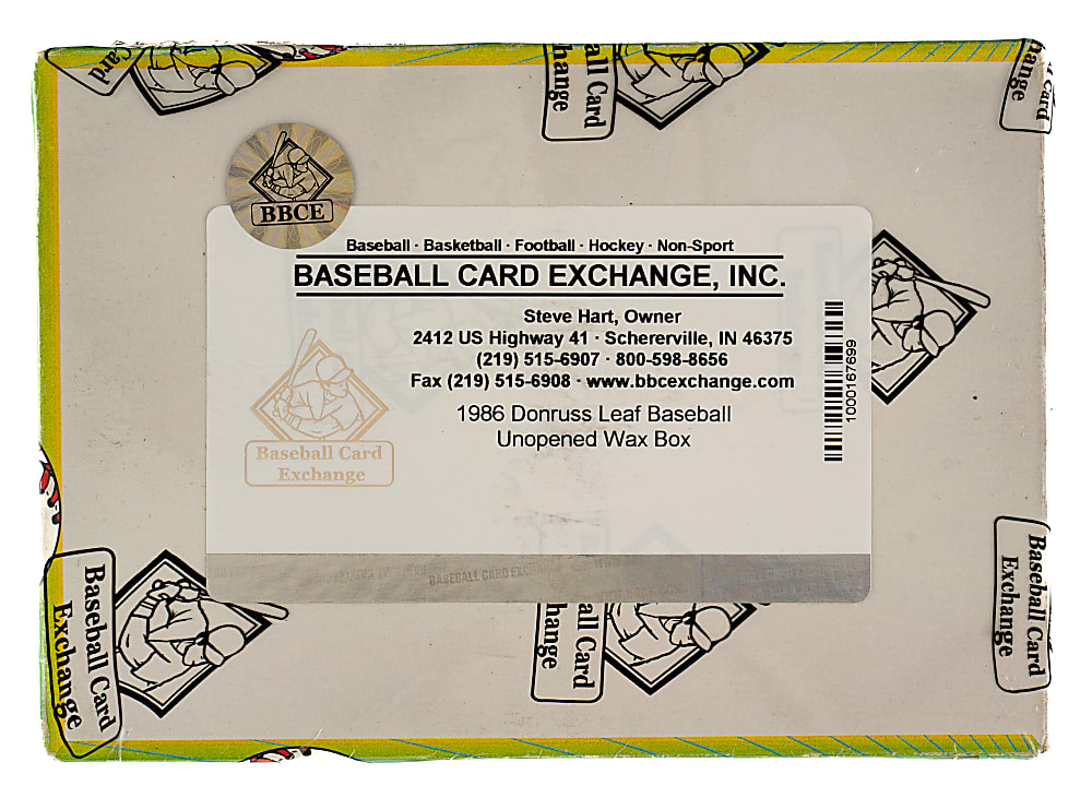 1986 Donruss Leaf Unopened Wax Box (36 Packs) - BBCE
