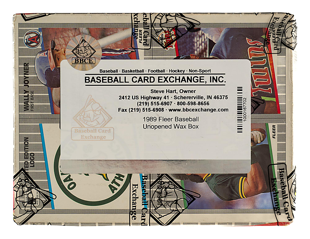1989 Fleer Unopened Wax Box (36 Packs) - BBCE