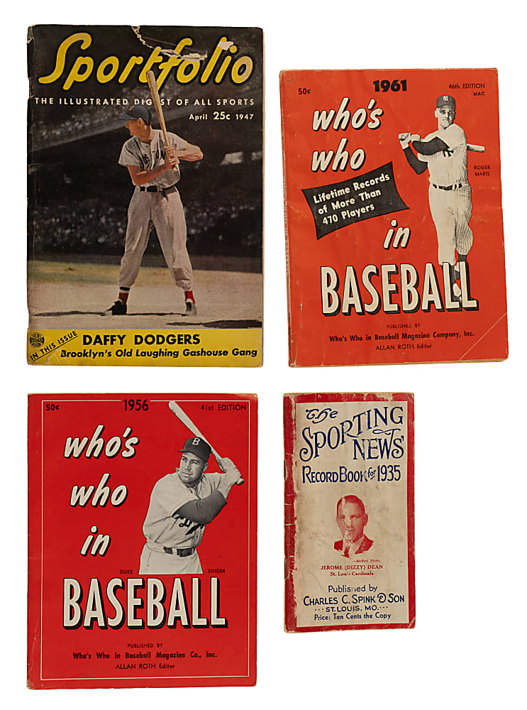 1934 to 1968 Sporting News, Who's Who in Baseball, and Baseball Digest Publication Collection (17)