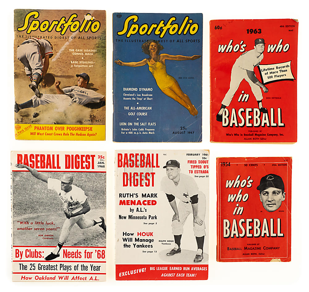 1934 to 1968 Sporting News, Who's Who in Baseball, and Baseball Digest Publication Collection (17)