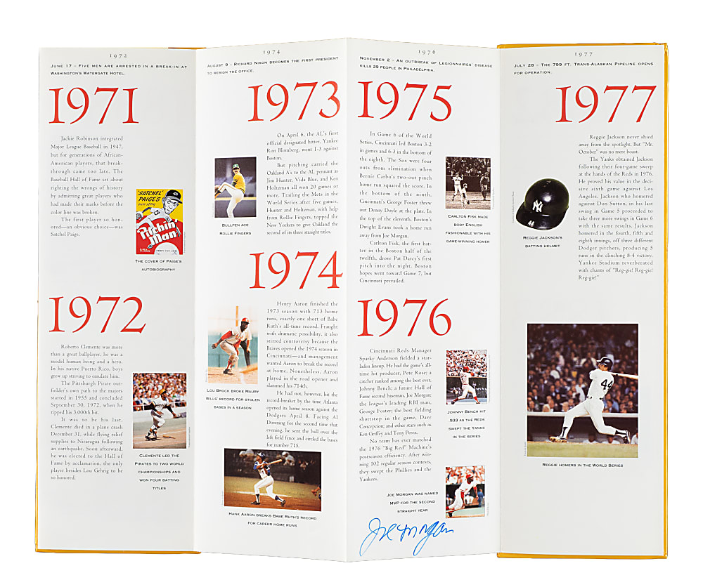 1994 "125 Years of Professional Baseball" Multi-Signed Book with Musial, Banks, Snider, and Carlton