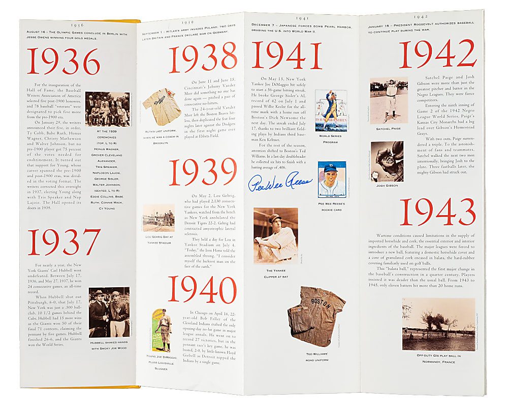 1994 "125 Years of Professional Baseball" Multi-Signed Book with Musial, Banks, Snider, and Carlton