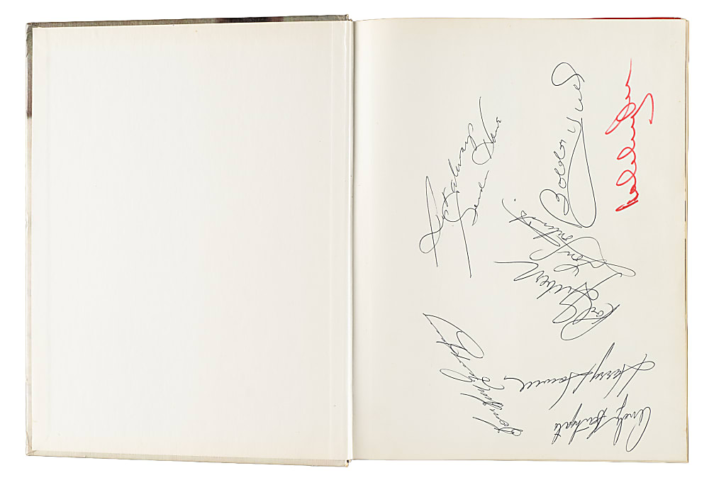 1969 "Hockey" Multi-Signed Book with Bobby Orr, Gordie Howe, and Bobby Hull