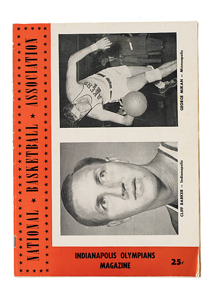 1950-1951 NBA Indianapolis Olympians Magazine Signed by George Mikan and Kevin O'Shea