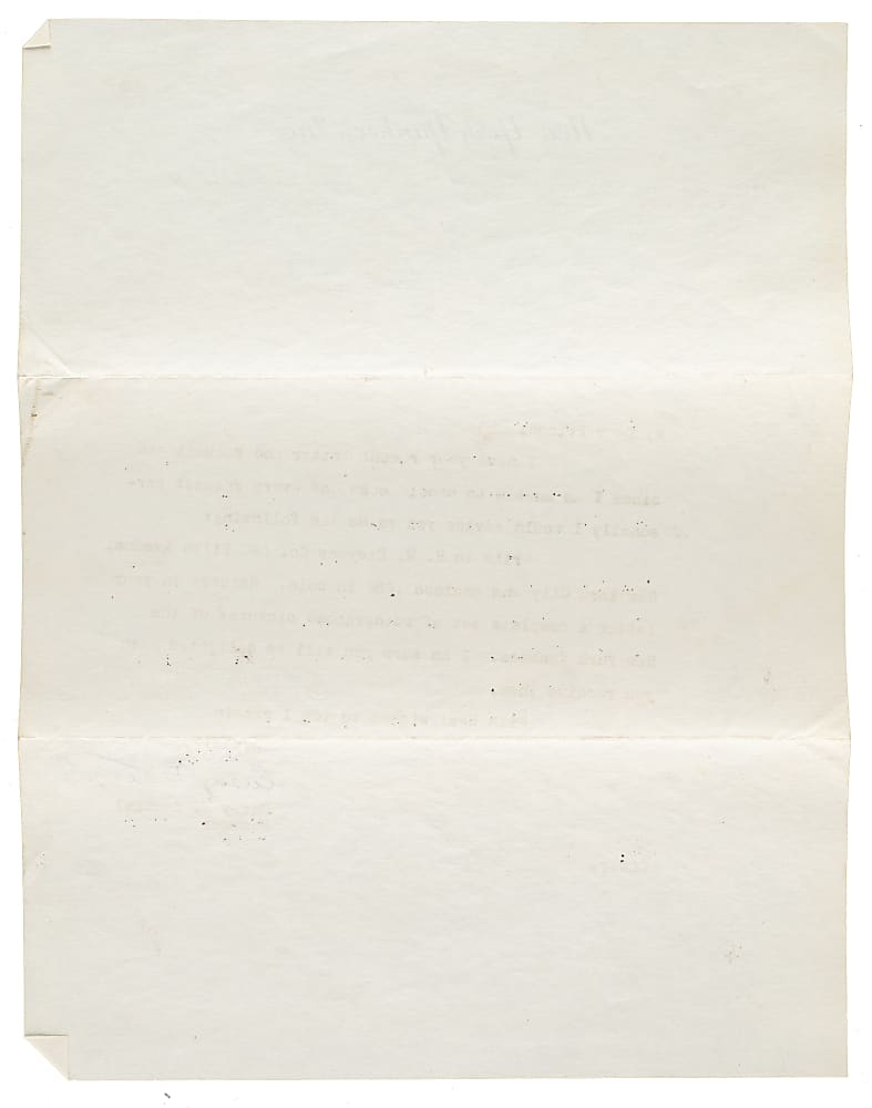 Casey Stengel Signed New York Yankees Letter - JSA