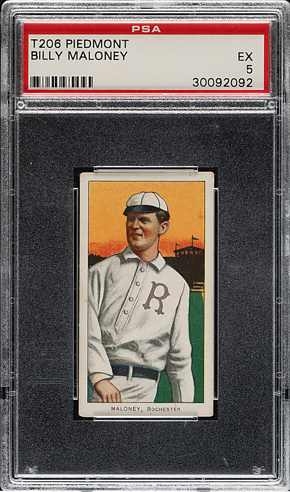 1909-1911 T206 White Border Billy Maloney PSA EX 5