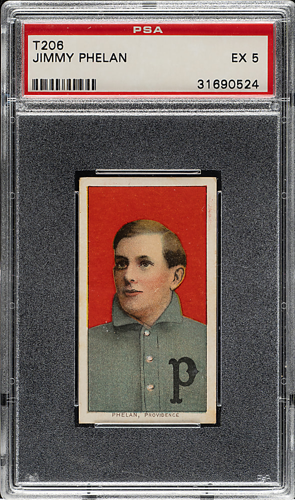 1909-1911 T206 White Border Jimmy Phelan PSA EX 5