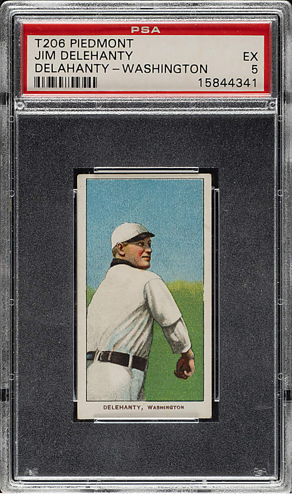 1909-1911 T206 White Border Jim Delehanty PSA EX 5