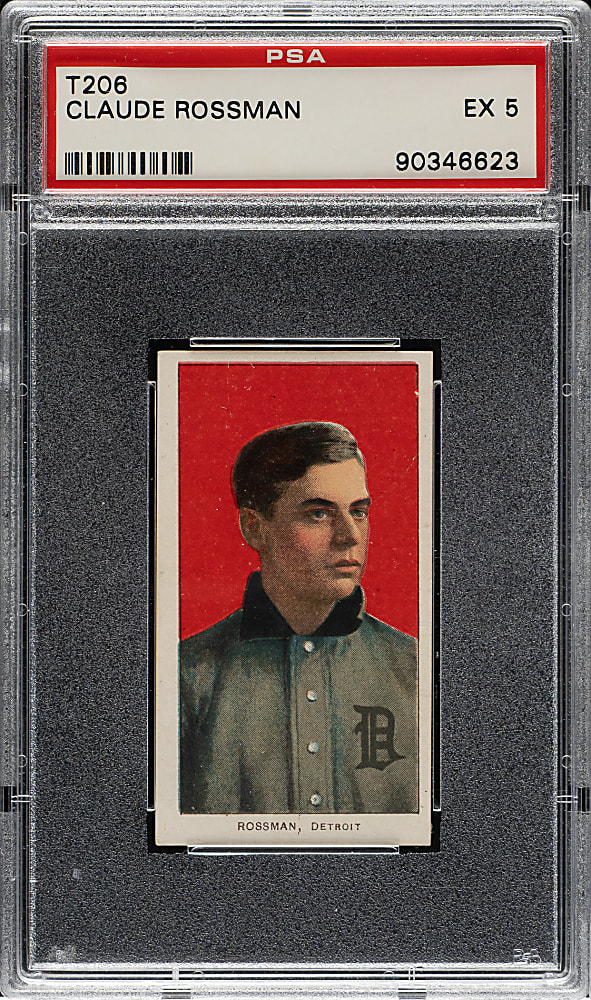 1909-1911 T206 White Border Claude Rossman PSA EX 5