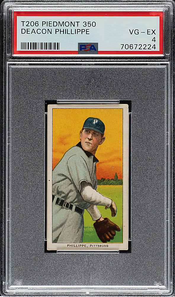 1909-1911 T206 White Border Deacon Phillippe PSA VG-EX 4