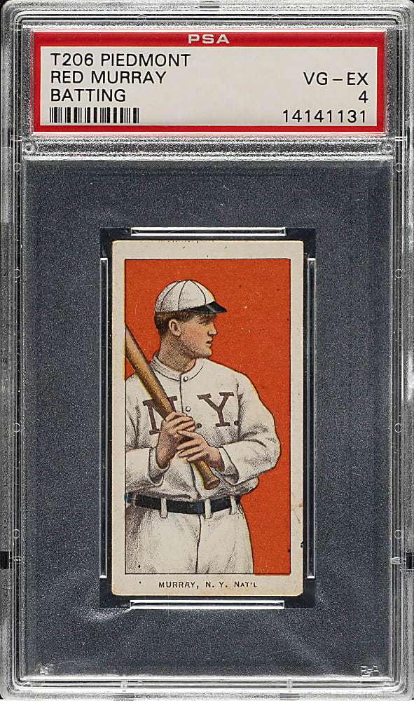 1909-1911 T206 White Border Red Murray Batting PSA VG-EX 4