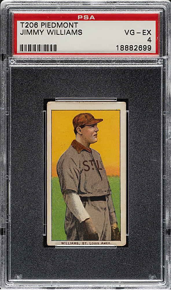 1909-1911 T206 White Border Jimmy Williams PSA VG-EX 4