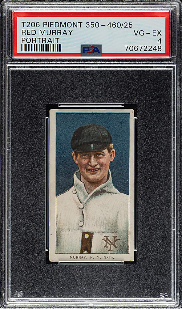 1909-1911 T206 White Border Red Murray Portrait PSA VG-EX 4
