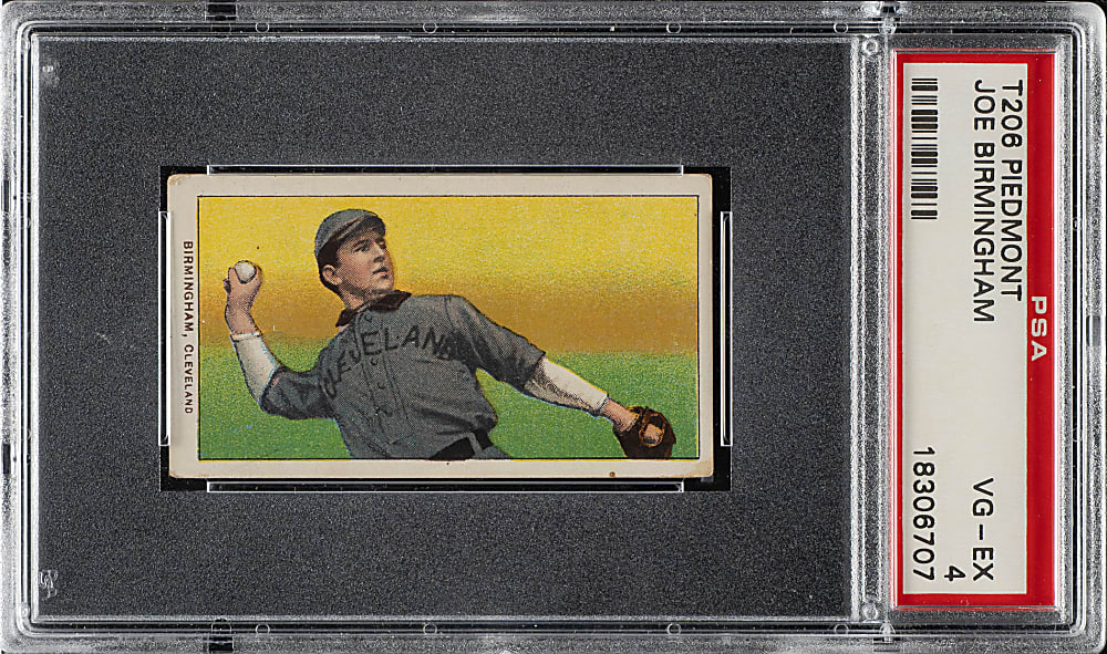 1909-1911 T206 White Border Joe Birmingham PSA VG-EX 4