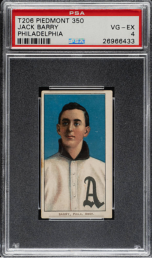 1909-1911 T206 White Border Jack Barry PSA VG-EX 4