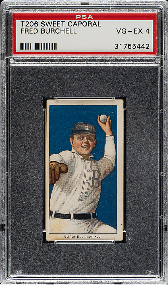 1909-1911 T206 White Border Fred Burchell PSA VG-EX 4