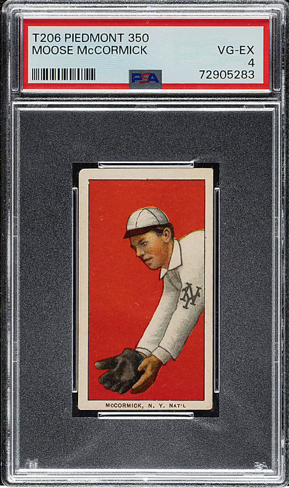 1909-1911 T206 White Border Moose McCormick PSA VG-EX 4