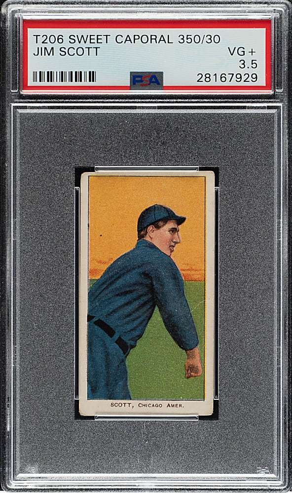 1909-1911 T206 White Border Jim Scott PSA VG+ 3.5