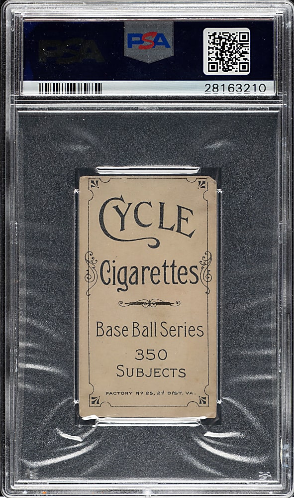 1909-1911 T206 White Border Bill Clymer PSA VG 3 - Cycle 350 Back