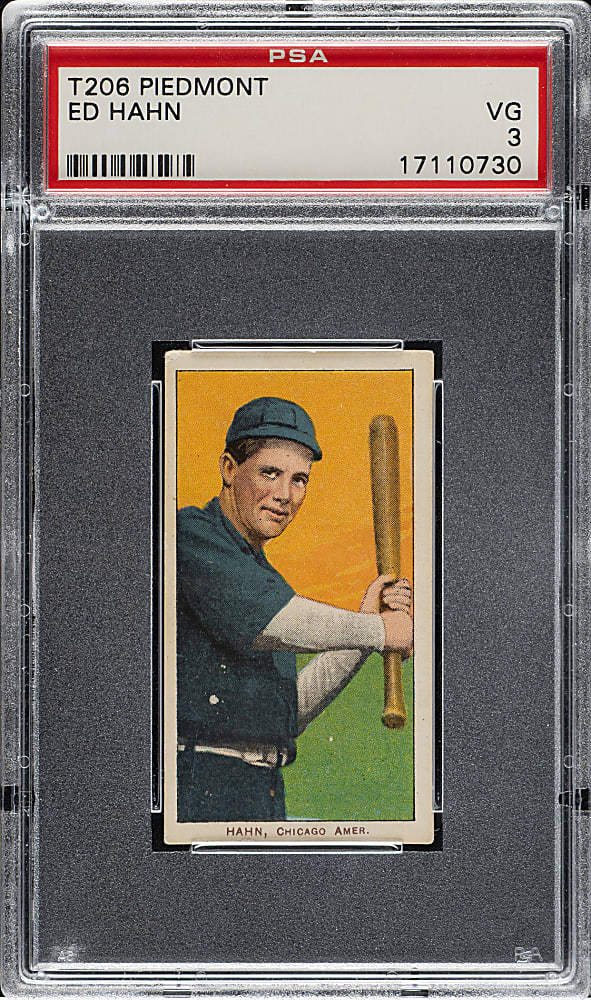 1909-1911 T206 White Border Ed Hahn PSA VG 3