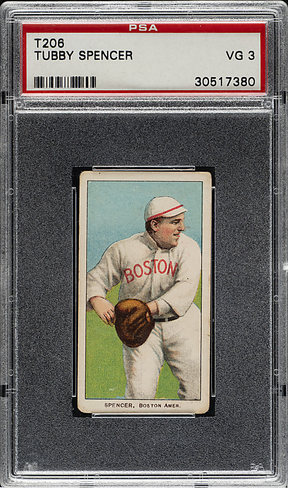 1909-1911 T206 White Border Tubby Spencer PSA VG 3