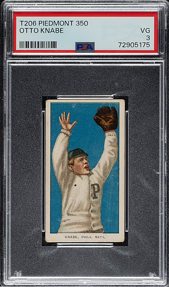 1909-1911 T206 White Border Otto Knabe PSA VG 3